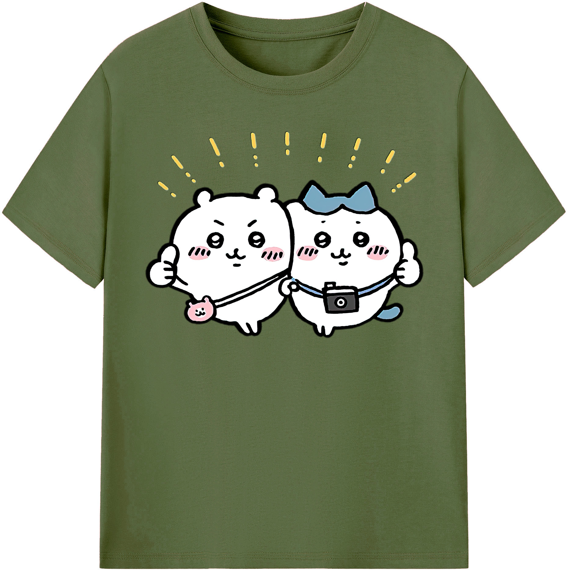 （画像用） ちいかわ ちいかわ Chii-kawa chiikawa 綿100％半袖Tシャツ（フロントプリント）